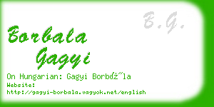 borbala gagyi business card